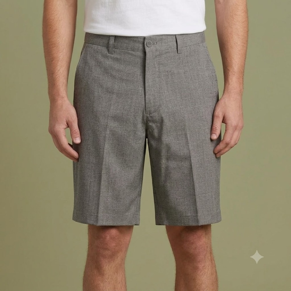 PGA Tour Pro Series Golf Shorts Mens 32 Gray‎ Performance Flat Front